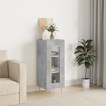 vidaXL Buffet Gris béton 34 5x34x90 cm Bois d'ingénierie