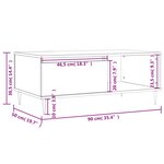 vidaXL Table basse Blanc brillant 90x50x36 5 cm Bois d'ingénierie