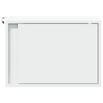 vidaXL Tables de chevet murales avec lumières LED 2 Pièces blanc