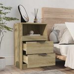 vidaXL Tables de chevet 2 Pièces Chêne Sonoma Bois d'ingénierie