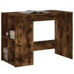 vidaXL Bureau chêne fumé 102x50x75 cm bois d'ingénierie