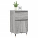 vidaXL Buffets 2 Pièces sonoma gris 40x35x70 cm bois d'ingénierie