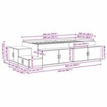 vidaXL Cadre de lit de rangement Blanc 100x200 cm
