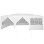 vidaXL Tente de fête Blanc 600 x 400 x 266 cm Polyester  Acier