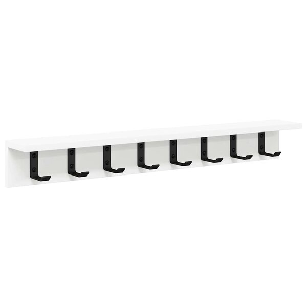 vidaXL Porte-manteau mural Blanc 80 x 10 5 x 10 5 cm Bois d'ingénierie
