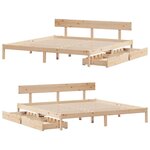 vidaXL Cadre de lit sans matelas 200x200 cm bois massif de pin