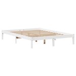vidaXL Lit bibliothèque sans matelas blanc 120x200 cm bois pin massif