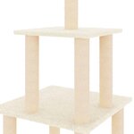vidaXL Arbre à chat avec griffoirs en sisal crème 111 cm