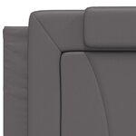 vidaXL Coussin de tête de lit Viana gris 200 cm similicuir