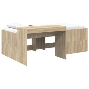 vidaXL Lit haut pour enfants avec bureau Chêne Sonoma 90 x 200 cm