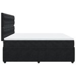 vidaXL Sommier à lattes de lit avec matelas Noir 180x200 cm Velours