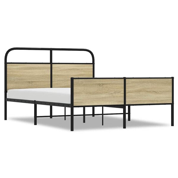 vidaXL Cadre de lit sans matelas 120x190 cm cm chêne sonoma
