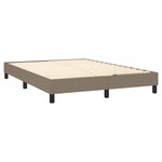 vidaXL Sommier à lattes de lit avec matelas Taupe 140x200 cm Tissu