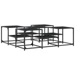 vidaXL Table basse noir 121x121x40cm Bois d'ingénierie