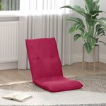 vidaXL Fauteuil de sol ajustable Bordeaux Velours