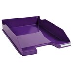 Corbeille à courrier exacompta combo 2 iderama violet - lot de 6