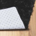 vidaXL Tapis shaggy à poils longs NAVARRA noir 120x170 cm polyester