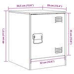 vidaXL Table de chevet anthracite 34 5x39x44 cm acier