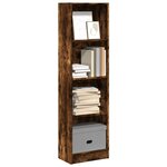 vidaXL Bibliothèque chêne fumé 40x24x143 cm bois d'ingénierie