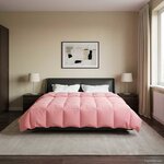 vidaXL Duvet d'été simple Matelassé Rose 220 x 260 cm Microfibre