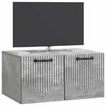 vidaXL Meuble TV mural Gris béton 59 5 x 41 x 30 cm Bois d'ingénierie