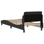 vidaXL Cadre de lit et tête de lit sans matelas noir 90x200 cm velours