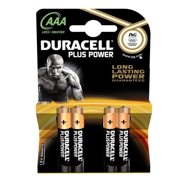 Piles Plus Power MN2400 AAA LR03 blister de 4 DURACELL