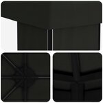 vidaXL Abri de jardin 6 x 3 m Noir Polyester et Acier 190