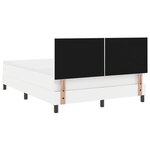 vidaXL Cadre de lit avec matelas Blanc 140 x 200 cm Faux cuir