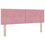 vidaXL Tête de lit LED avec des lumières à LED Rose 160 cm Polyester