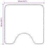 Tapis de bain U en forme de U vert 50x50 cm en polypropylène antidérapant