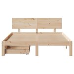 vidaXL Cadre de lit avec tiroirs sans matelas 140x190 cm