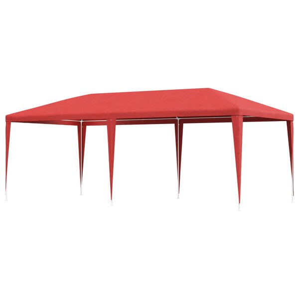 vidaXL Tente de fête Rouge 600 x 300 x 255 cm PE et acier