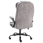 Chaise fauteuil siège de bureau informatique étude de massage clair similicuir daim gris 02_0024008