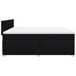 vidaXL Sommier à lattes de lit avec matelas Noir 200x200 cm Tissu