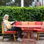 Capi Vase élégant Groove 46x58 cm Noir