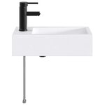vidaXL Lavabo de salle de bains Noir Mat 45 5 x 25 5 x 13 cm métal