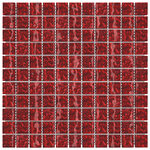 vidaXL Carreaux mosaïque 11 Pièces Rouge 30x30 cm Verre
