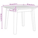 vidaXL Chaises de Jardin avec Table 3 Pièces Noir Bois Massif Acacia