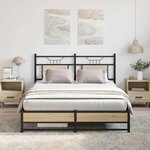 vidaXL Cadre de lit sans matelas chêne sonoma 140x200 cm