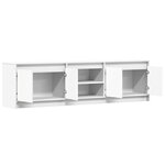 vidaXL Meuble TV avec LED blanc 180x34x50 cm bois d'ingénierie