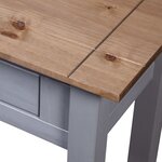 vidaXL Table console Gris 110x40x72 cm Pin solide Gamme Panama
