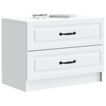 vidaXL Cabinet de chevet Blanc 62 x 34 5 x 44 5 cm Bois d'ingénierie