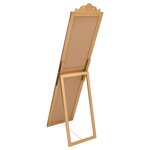 vidaXL Miroir sur pied Doré 40x160 cm