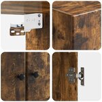 vidaXL Armoire Murale 66 x 34 5 x 90 cm Bois d'ingénierie Chêne fumé