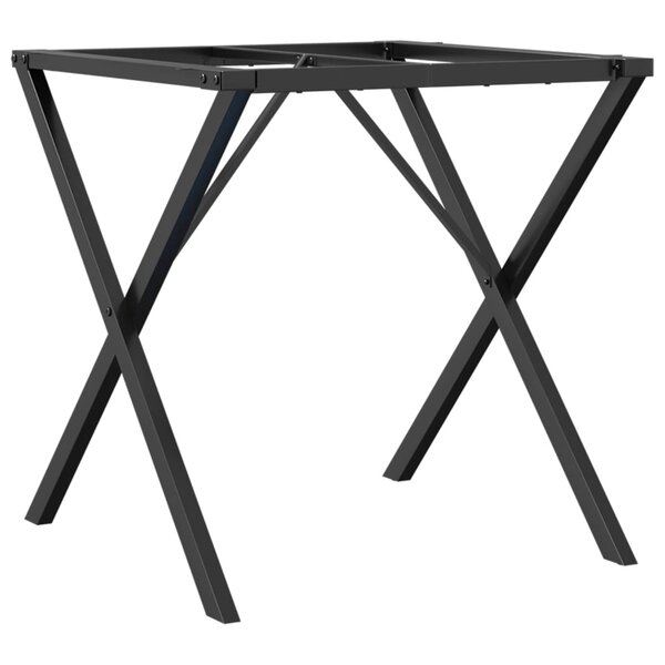 vidaXL Pieds de table à manger cadre en X 60x60x73 cm fonte