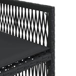 vidaXL Chaises de jardin lot de 4 avec coussins noir résine tressée