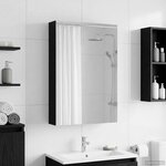 vidaXL Armoire Miroir de Salle de Bain Chêne noir 40 x 10 5 x 60 5 cm