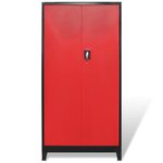 vidaXL Armoire avec coffre à outils Acier 90x40x180 cm Rouge et noir