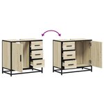 vidaXL Armoire lavabo de salle de bain chêne sonoma bois d'ingénierie